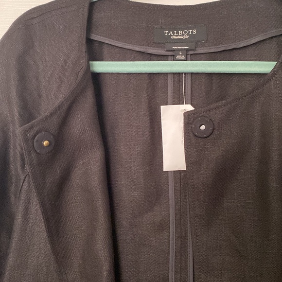 Talbots Pure Irish Linen Overcoat Large - Picture 2 of 6